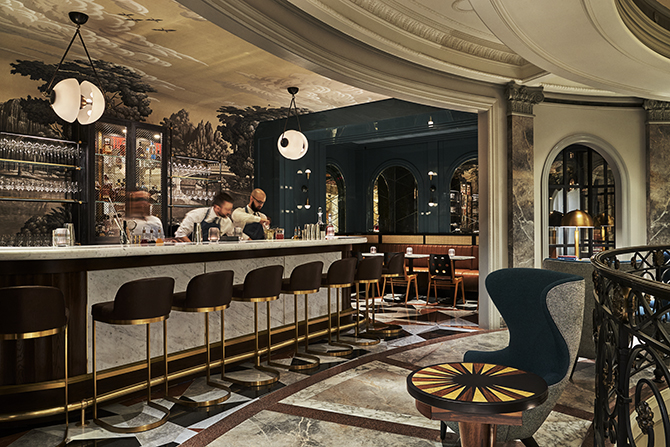 Inside Goodman's Bar, Bergdorf's New Parisian Brasserie in New