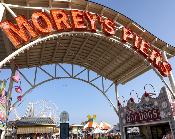 Wildwood New Jersey Boardwalk and Morey's Piers 2022. 